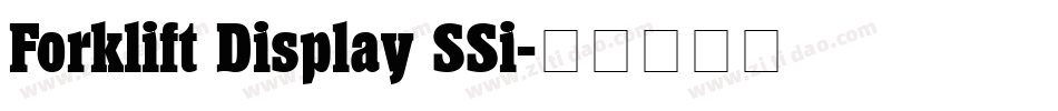 Forklift Display SSi字体转换